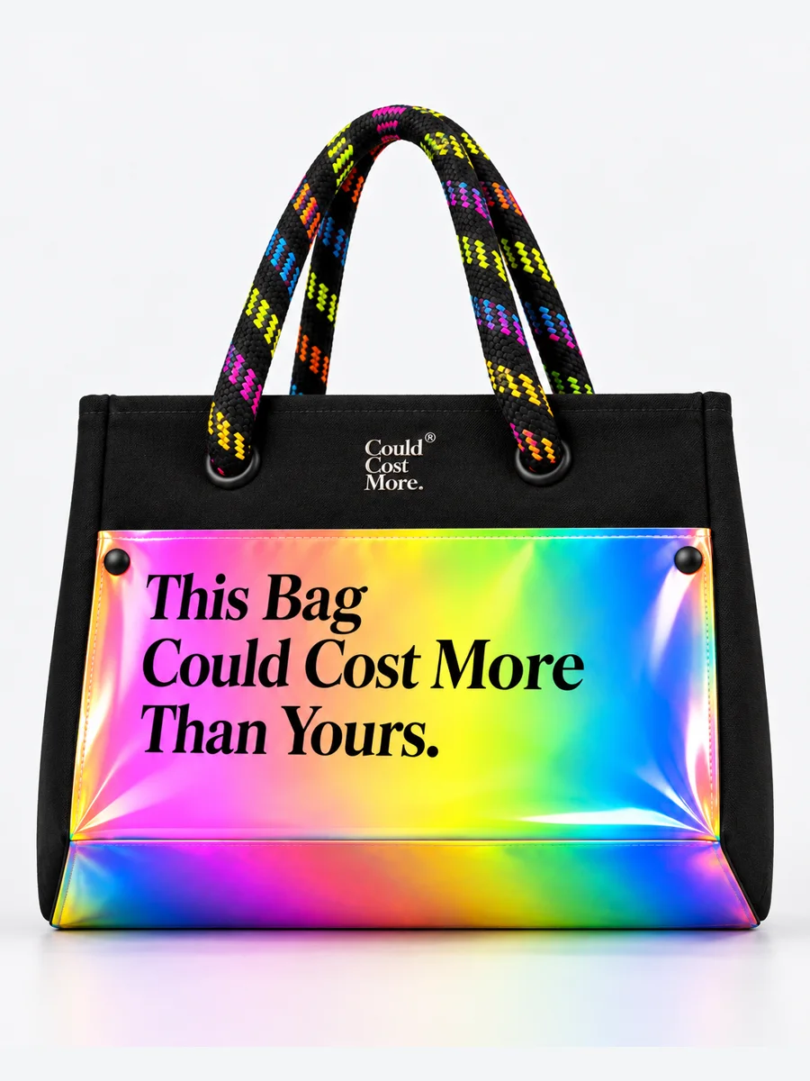 The Medium Tote. alternative front view.